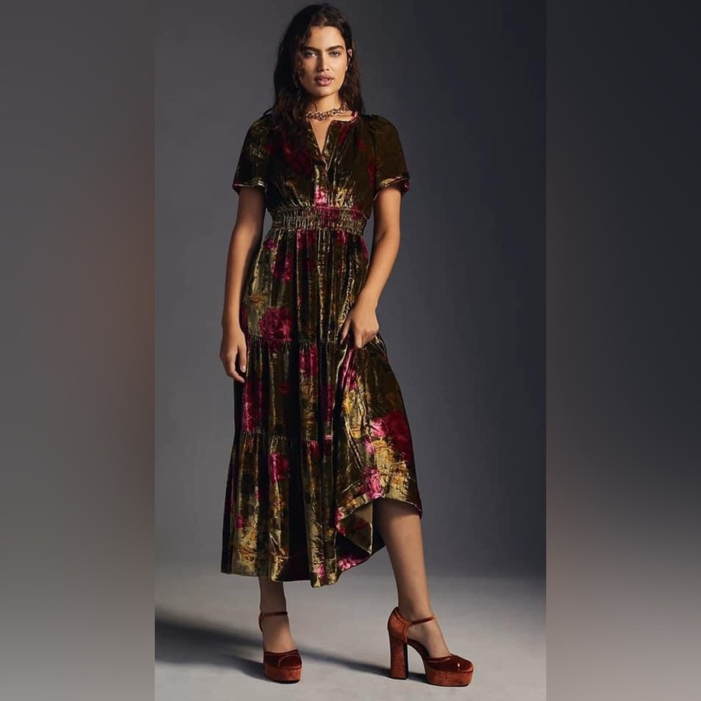 Anthropologie | Somerset Velvet Edition Maxi Dress